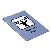  Bodybuilder/Weightlifter Logo Notitieboek (Rechterzijde)