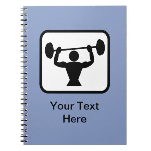  Bodybuilder/Weightlifter Logo Notitieboek
