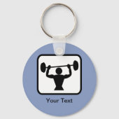  Bodybuilder/Weightlifter Logo Sleutelhanger (Voorkant)