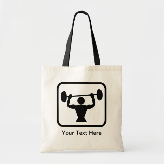  Bodybuilder/Weightlifter Logo Tote Bag (Voorkant)