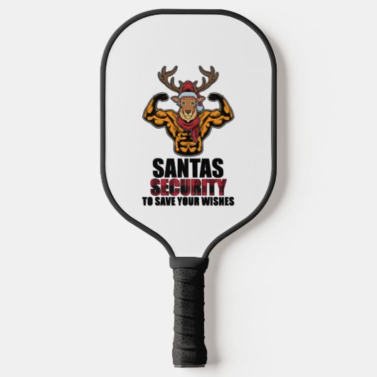 Bodybuilder Weiglifter Gym Musea Santa Security Pickleball Paddle (Voorkant)