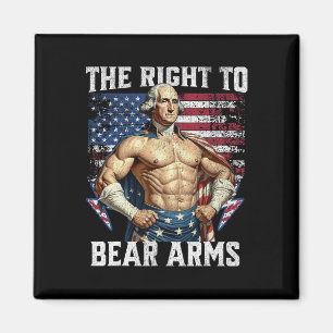 Bodybuilding 4th of July Dad USA Flag 2nd Beer Arm Magneet