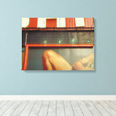 Bodybuilding Adverteren Time Square NYC Canvas (Insitu (Houten vloer))