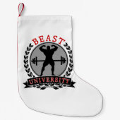 Bodybuilding Beast University Kerstmis Stocking Kleine Kerstsok (Voorkant)