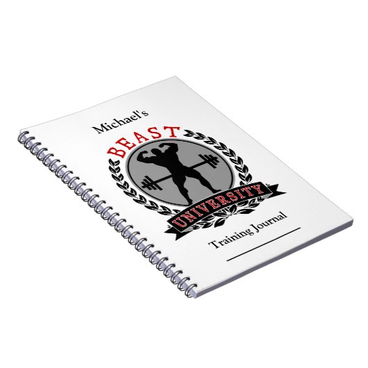 Bodybuilding Beast University Training Journal Notitieboek (Rechterzijde)