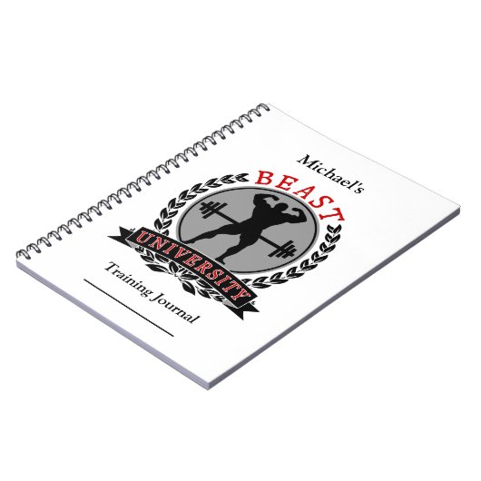Bodybuilding Beast University Training Journal Notitieboek (Linkerzijde)