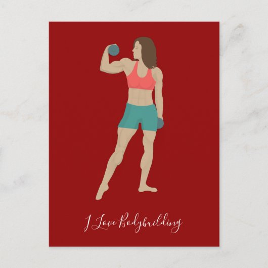Bodybuilding Briefkaart (Voorkant)