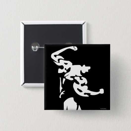 Bodybuilding-Button Vierkante Button 5,1 Cm (Voorkant /achterkant)