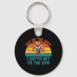 Bodybuilding Cat Gewichtheffen Voor Mannen Vrouwen Sleutelhanger