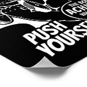 Bodybuilding Club Push Yourself Het lichaam bereik Poster (Hoek)