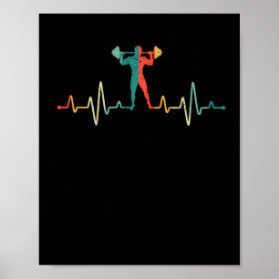 Bodybuilding Cool Gym Pulse Barbell Weeg Poster