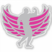 bodybuilding corps athlete aile musculculus 1 sticker (Voorkant)