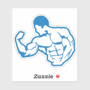 bodybuilding corps musculculus 6 logo club 1 sticker