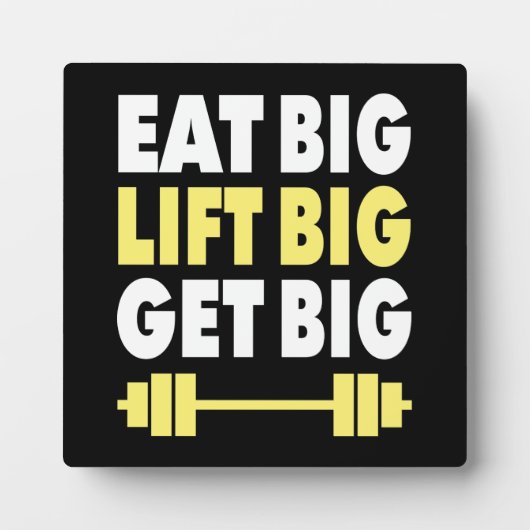 Bodybuilding - Eet groot, Lift groot, Groot worden Fotoplaat (Voorkant)
