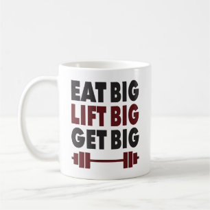 Bodybuilding - Eet groot, Lift groot, Groot worden Koffiemok
