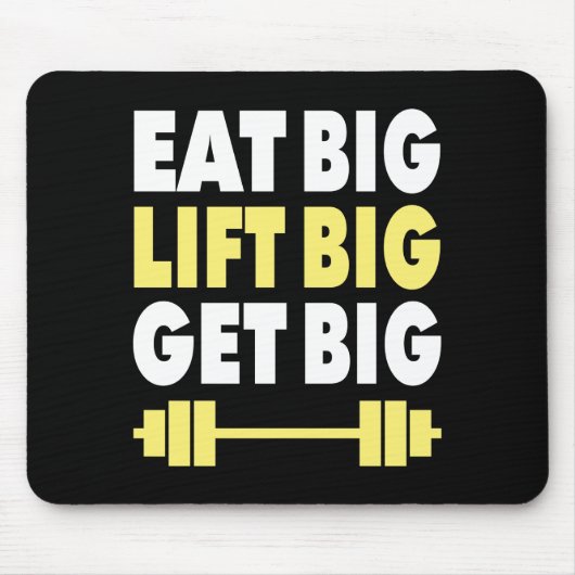 Bodybuilding - Eet groot, Lift groot, Groot worden Muismat (Voorkant)