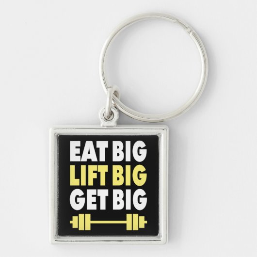 Bodybuilding - Eet groot, Lift groot, Groot worden Sleutelhanger (Voorkant)