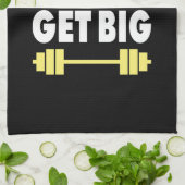 Bodybuilding - Eet groot, Lift groot, Groot worden Theedoek (Gevouwen)