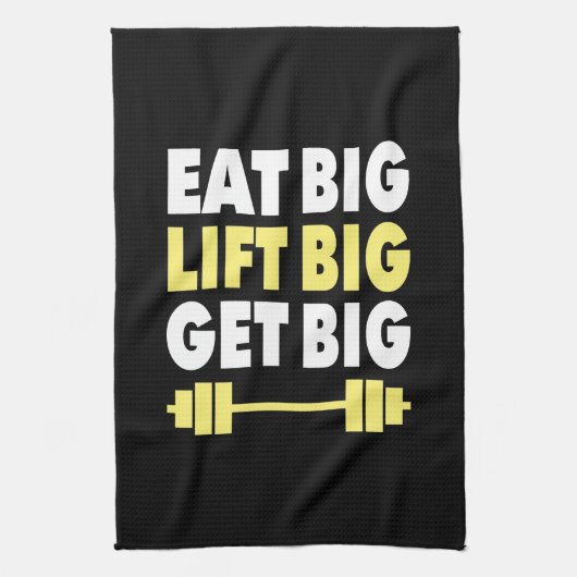 Bodybuilding - Eet groot, Lift groot, Groot worden Theedoek (Verticaal)