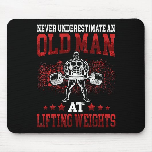 Bodybuilding en gewichtheffen Design Mannen Muismat (Voorkant)