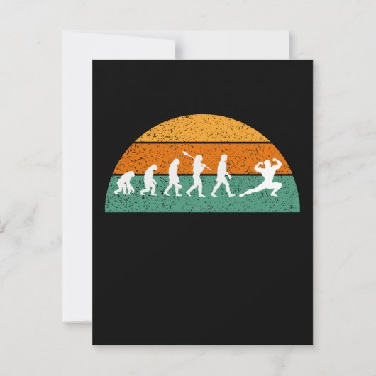 Bodybuilding Evolutie Man Funny Retro Fitness Feestdagenkaart (Voorkant)