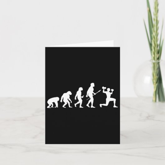 Bodybuilding Evolution Funny Bodybuilding Workout Kaart (Voorkant)
