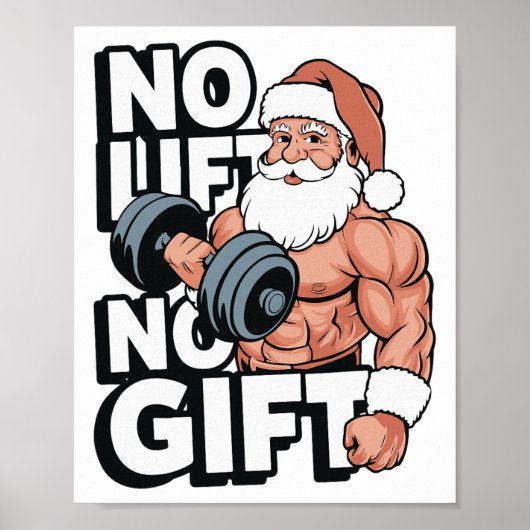 Bodybuilding Fitness Gym Christmas Gifts For Bodyb Poster (Voorkant)