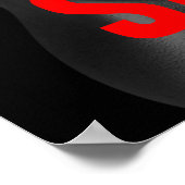 Bodybuilding Fitness Inspirerend zwart-wit Poster (Hoek)