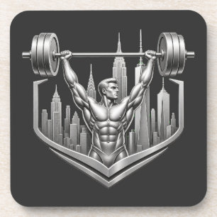 bodybuilding, fitness, sportschool, New York City, Bier Onderzetter
