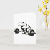 Bodybuilding Geschenken Capybara Gewichtheffen Gra Kaart (Gele Bloem)