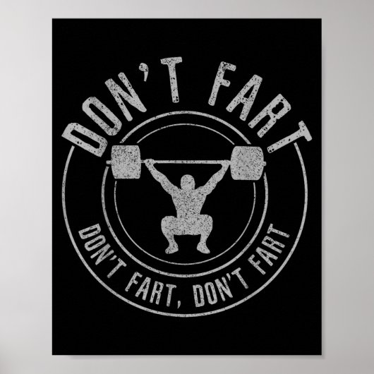 Bodybuilding Gewichtheffen Wer Gewichtheffen Niet Poster (Voorkant)