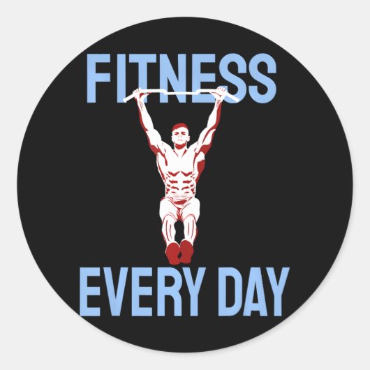 Bodybuilding Gewichtheffen Workout Fitness Elke Ronde Sticker (Voorkant)