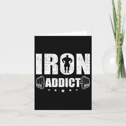 Bodybuilding Gewichtheffen Workout Gift Co. Iron A Kaart (Voorkant)