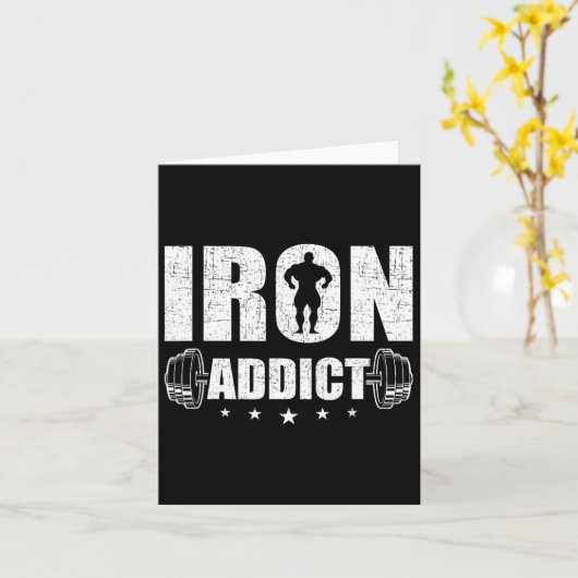 Bodybuilding Gewichtheffen Workout Gift Co. Iron A Kaart (Gele Bloem)