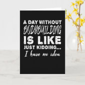 Bodybuilding Gezegde Gift Retro Verjaardag Kaart (Gele Bloem)