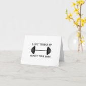 Bodybuilding Gifts - ik tilt dingen op schamel gew Kaart (Gele Bloem)