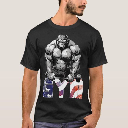 Bodybuilding Gorilla Gym Fitness Beast 2 T-shirt (Voorkant)