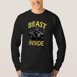 Bodybuilding Gorilla Gym Fitness Beast Inside T-shirt