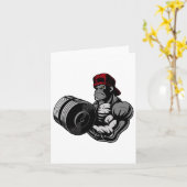 Bodybuilding Gorilla Gym krachttraining training Kaart (Gele Bloem)