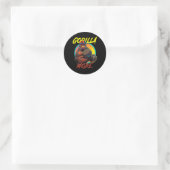 Bodybuilding Gorilla Mode Workout Ronde Sticker (Tas)