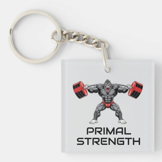 Bodybuilding Gorilla Sleutelhanger (Voorkant)