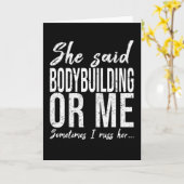 Bodybuilding grappige sport cadeau kaart (Gele Bloem)