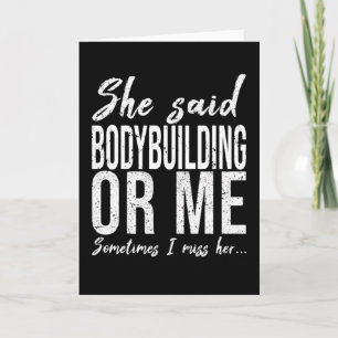 Bodybuilding grappige sport cadeau kaart