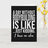 Bodybuilding grappige sport cadeau kaart (Gele Bloem)