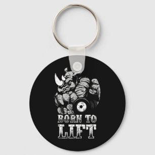 Bodybuilding Gym Fitness Training Spier Rhino Gif Sleutelhanger