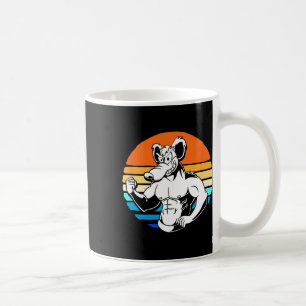 Bodybuilding Gym Lover Retro Gym Rat Koffiemok