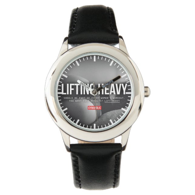 Bodybuilding Gym Motivation Horloge (Voorkant)