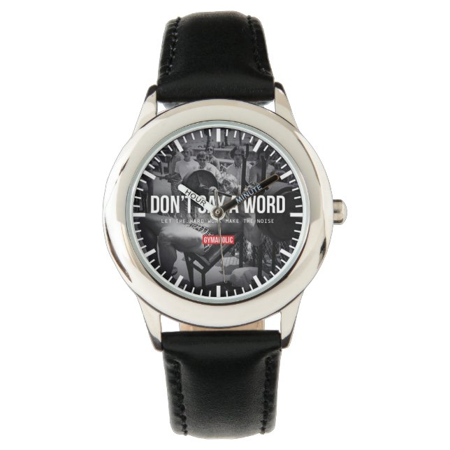 Bodybuilding Gym Motivation Horloge (Voorkant)