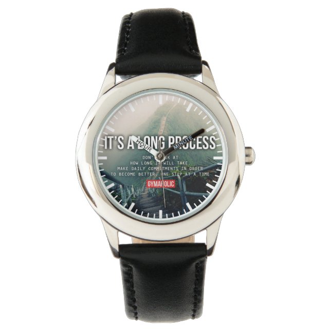 Bodybuilding Gym Motivation Horloge (Voorkant)