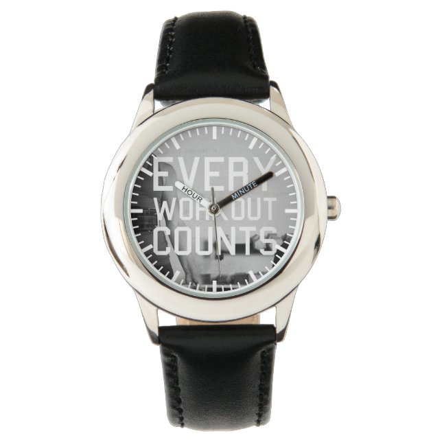 Bodybuilding Gym Motivation Horloge (Voorkant)